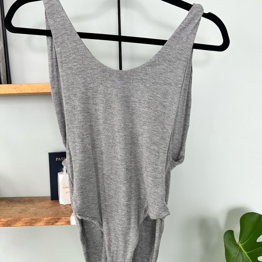 Aerie Heather Grey Low Back Bodysuit
